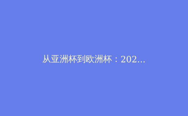 从亚洲杯到欧洲杯：2024夏季赛事热潮背后的体育经济与竞技哲学 - 4